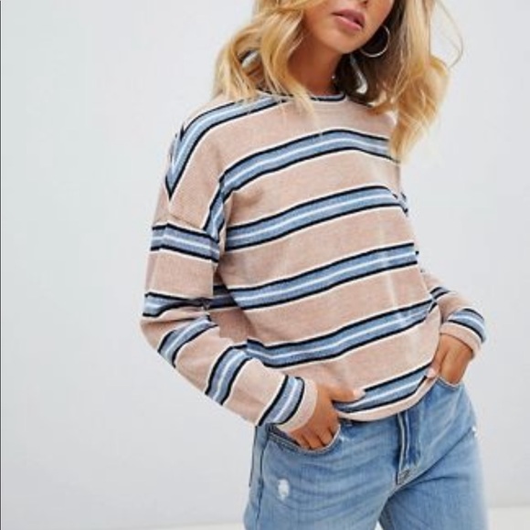 New Look Tops - New Look Chenille Stripe Sweater